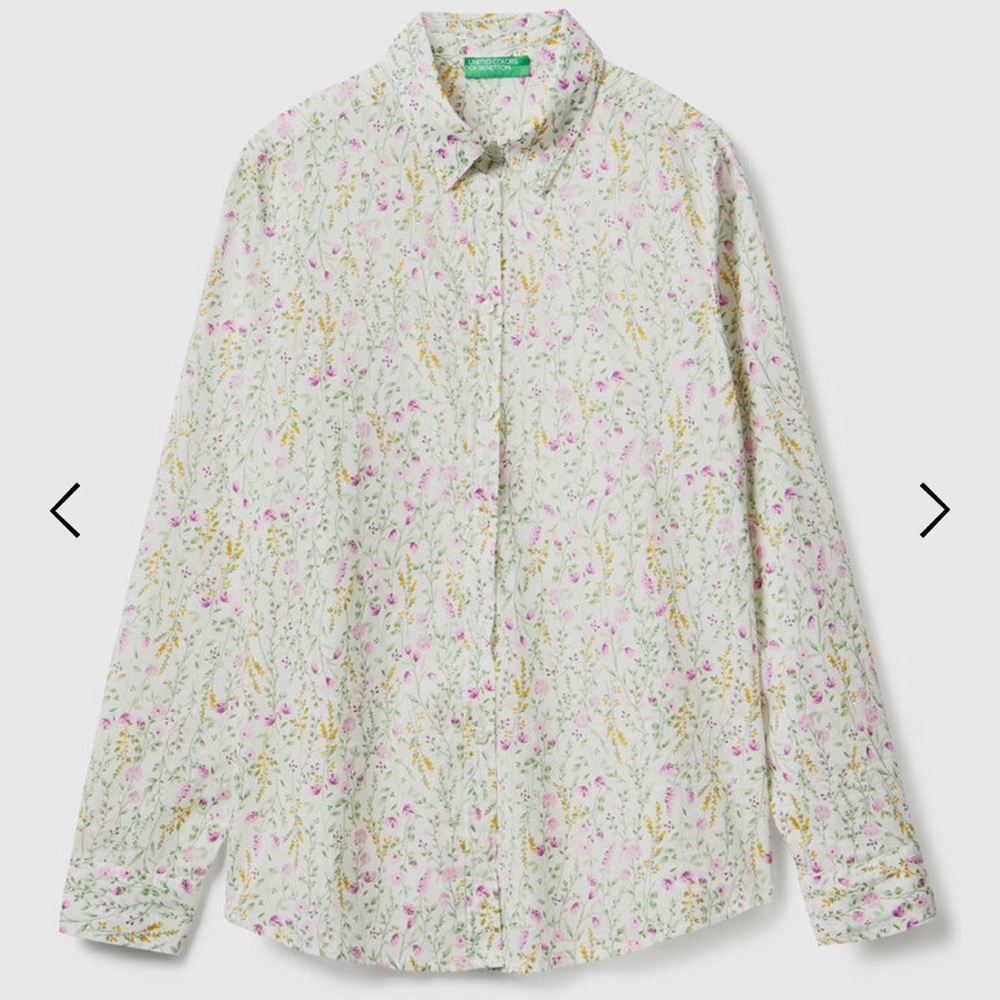United colors of Benetton floral button-down